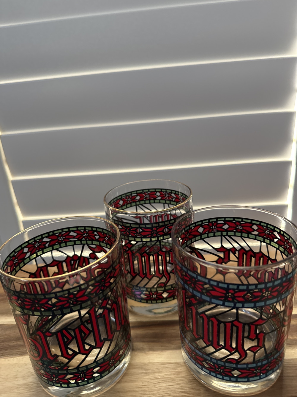 HOUZE HIGHBALL GLASSES,  STAINGLASS COLORS (3)