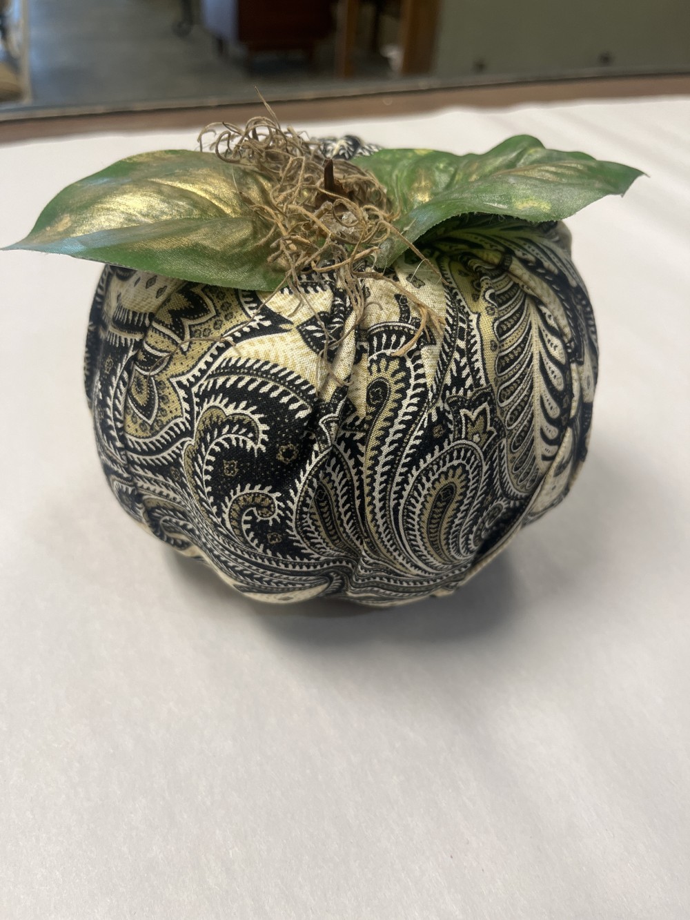 Black/gold cloth pumpkin