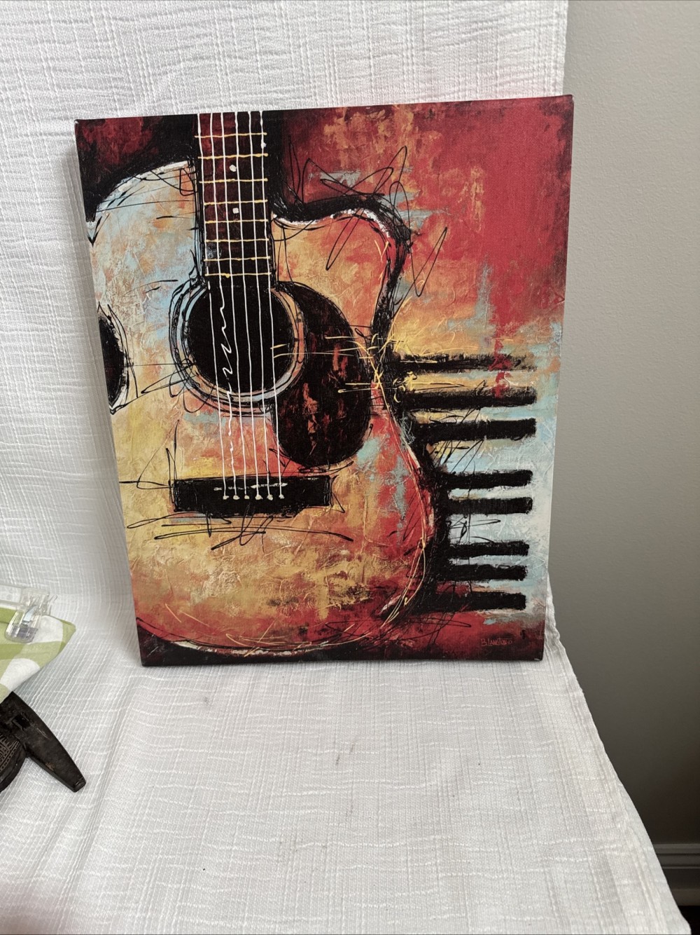 GUITAR PAINTING, WRAPPED CANVAS