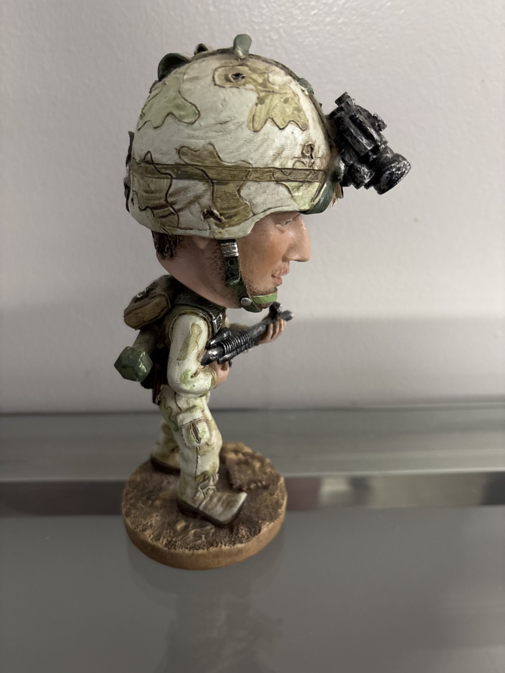 Military Bobblehead ~7 in H