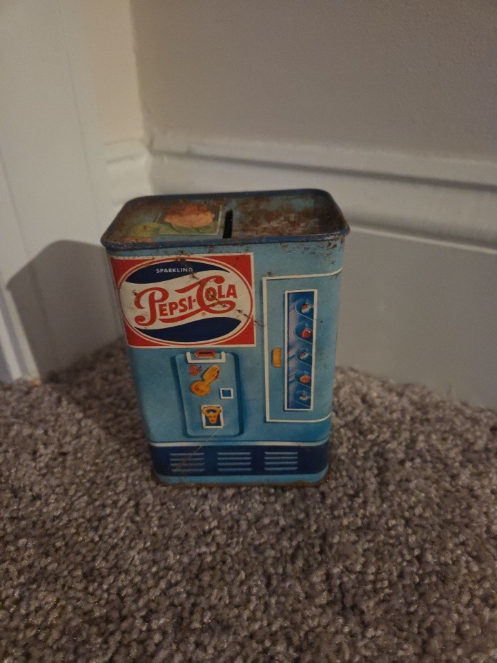 Vintage Pepsi Cola Metal Bank