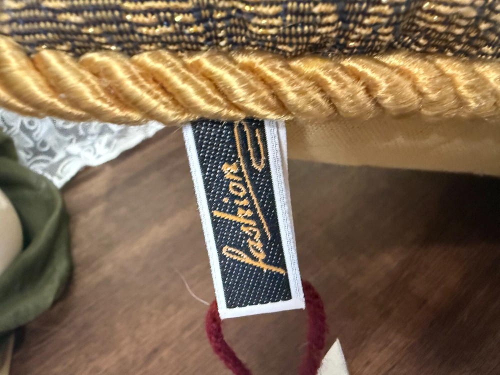 Tapestry Angel Pillow with Gold Rope Trim