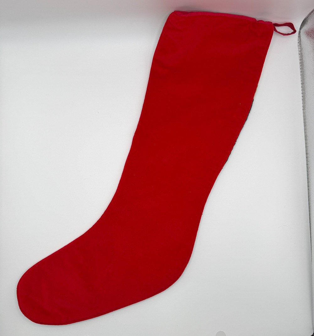 Vintage Wool Snowman Needlepoint Christmas Stocking