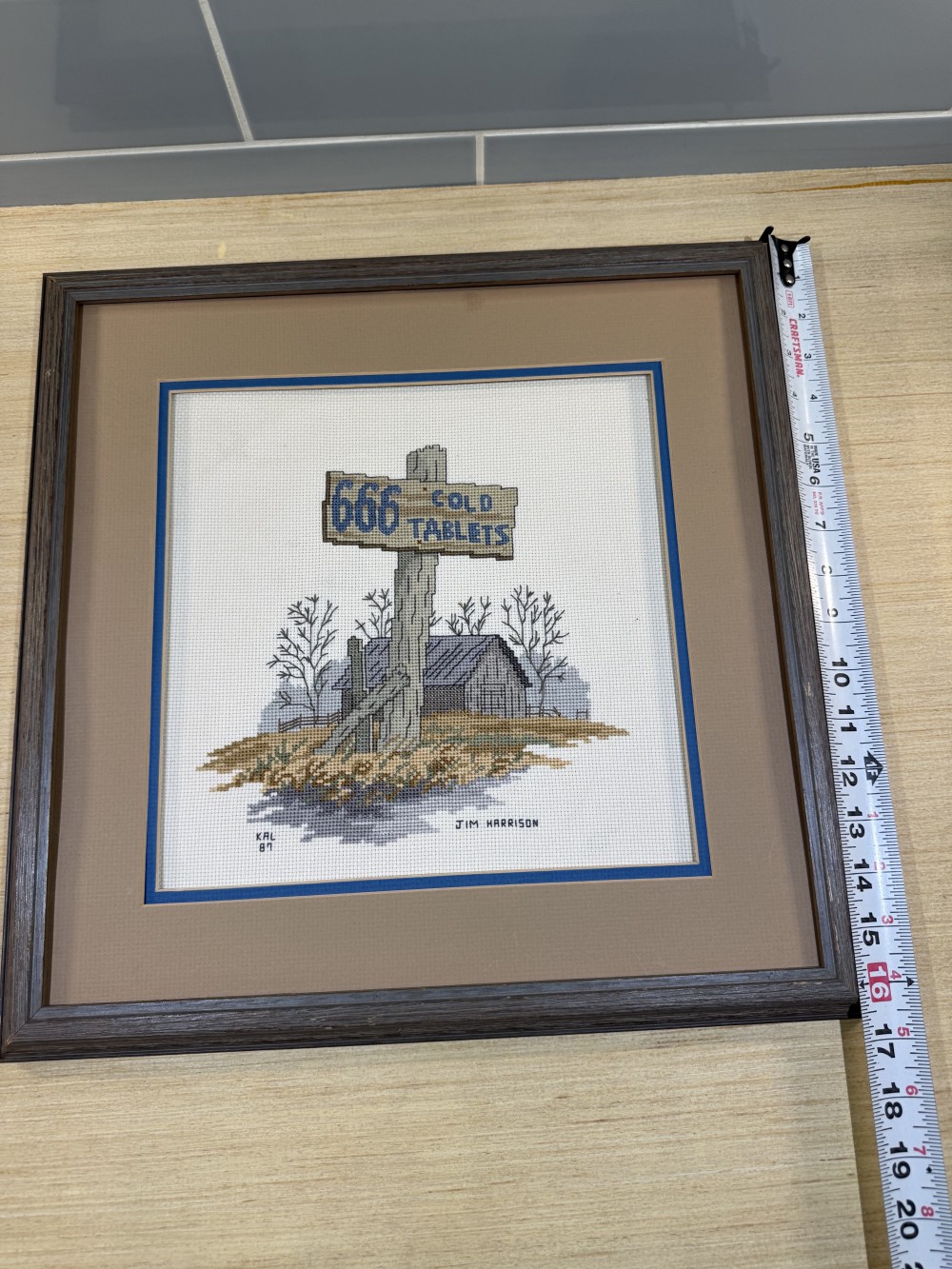Jim Harrison 666 Cross Stitch (No Glass)