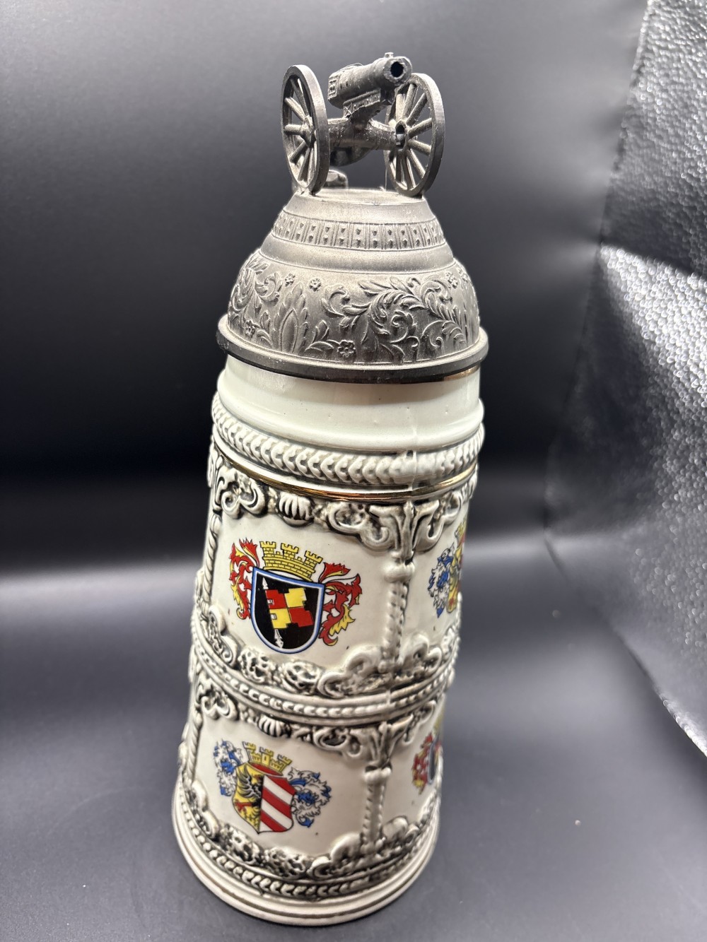 Japanese Made Ceramic Beer Stein Vintage ~10.5 in H