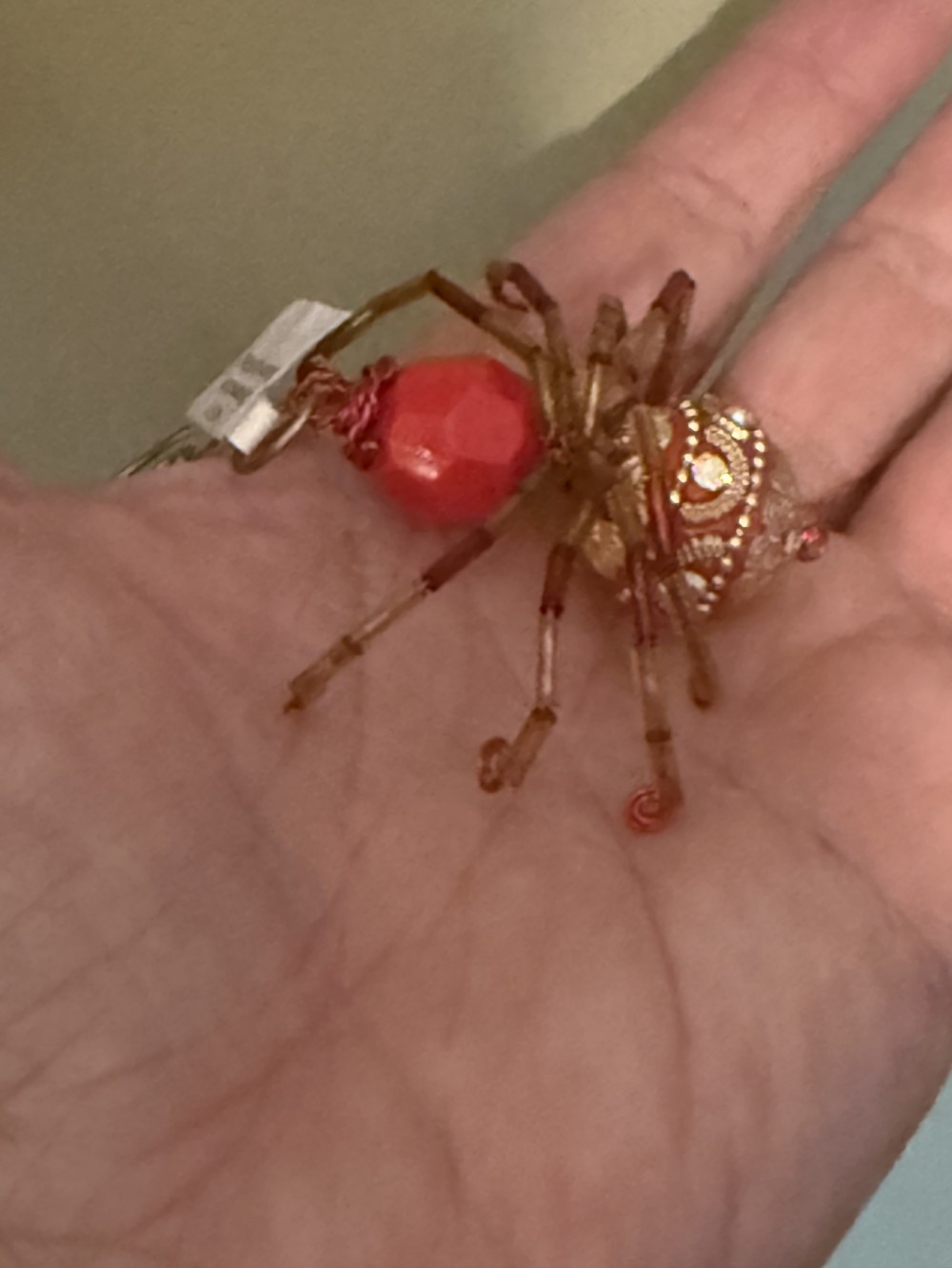 Ornament M Spider Gold Red