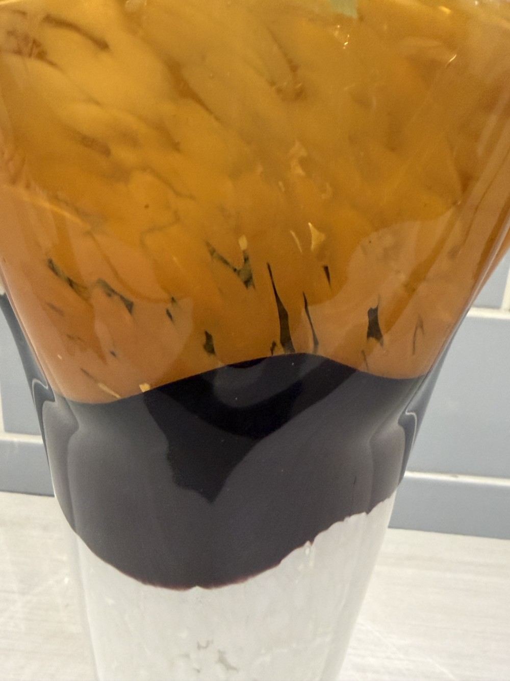 Vintage 12’ Murano-style hand-blown glass handkerchief vase