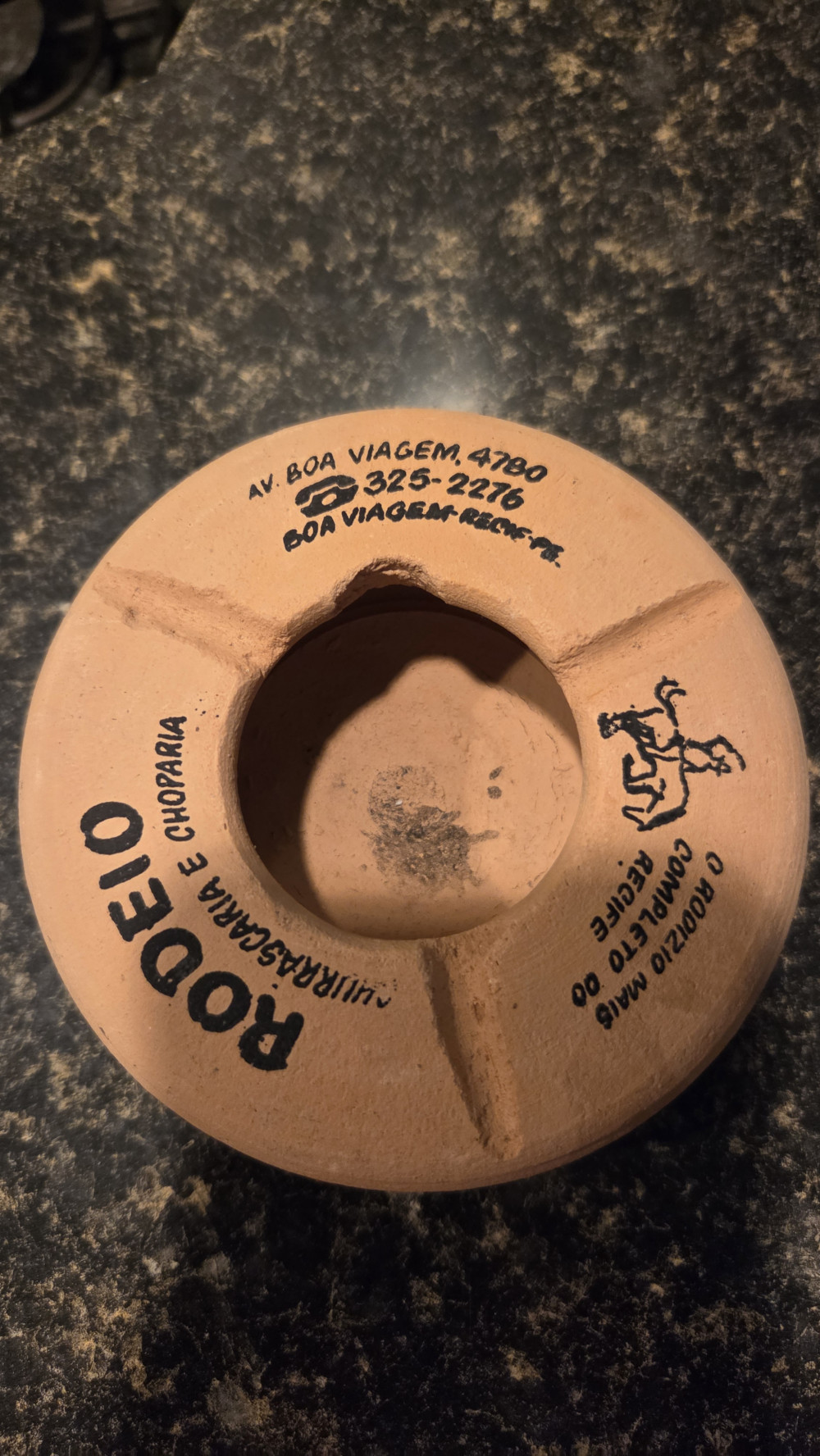 DO-1870 vtg Brazil souvenir ashtray