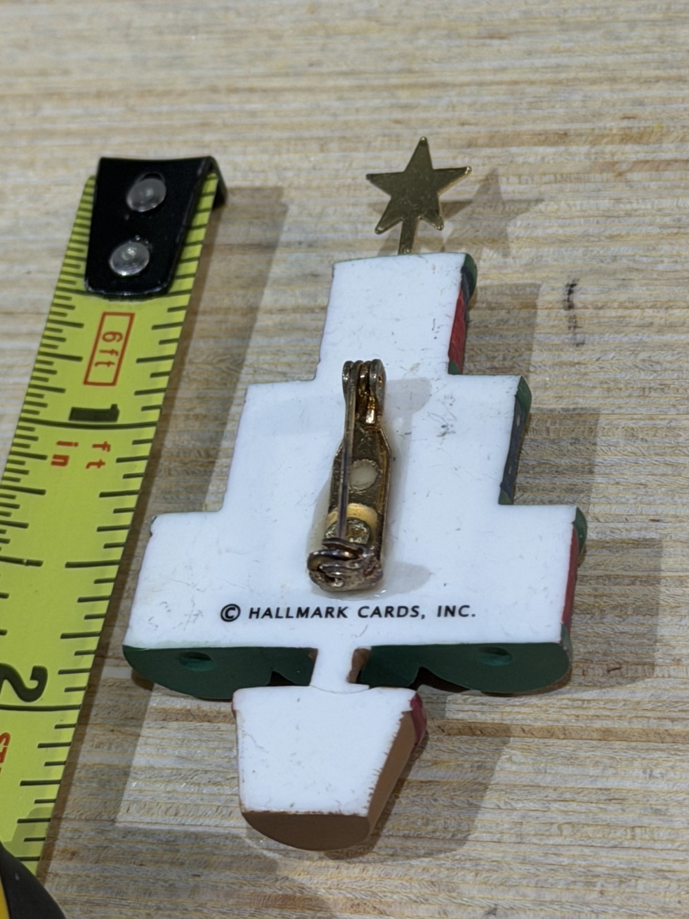 Vintage Hallmark Christmas Tree Presents Brooch