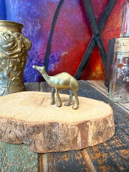 Vintage Miniature Brass Camel Figurine