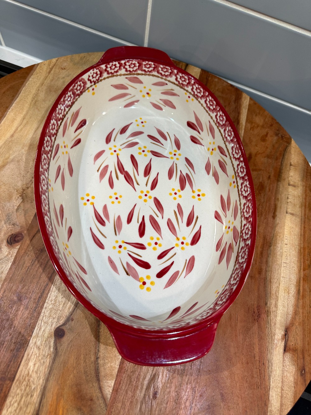 4 pc. Temptaitions Red Old World Casserole Set