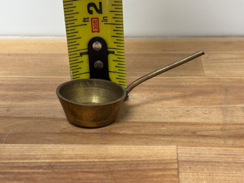 Miniature Vintage Brass Saucepan Skillet Made in India Dollhouse Kitchen Decor