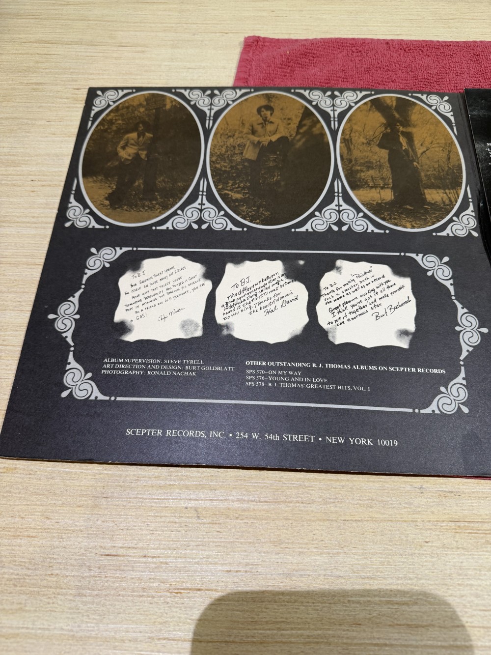 B. J. Thomas Raindrops Keep Fallin On My Head 1969 Vinyl