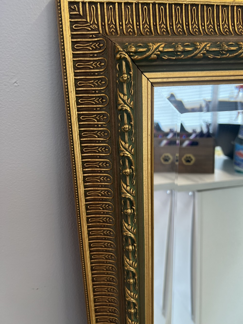 Large Mirror with Gold Frame