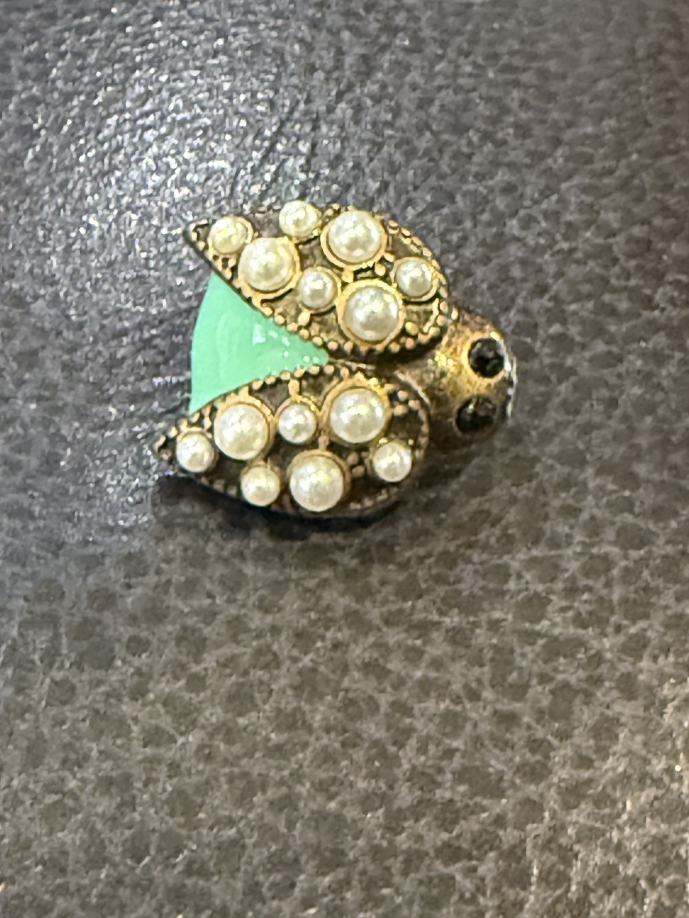 Brooch Pin - Bug, Insect, Lady Bug Pearls