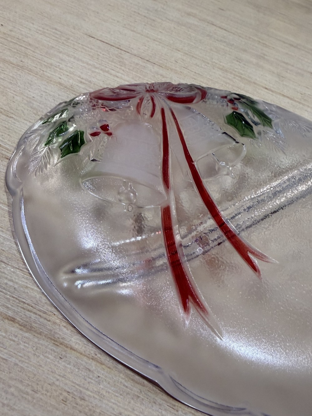 Vtg Mikasa Christmas Holly & Bow Platter