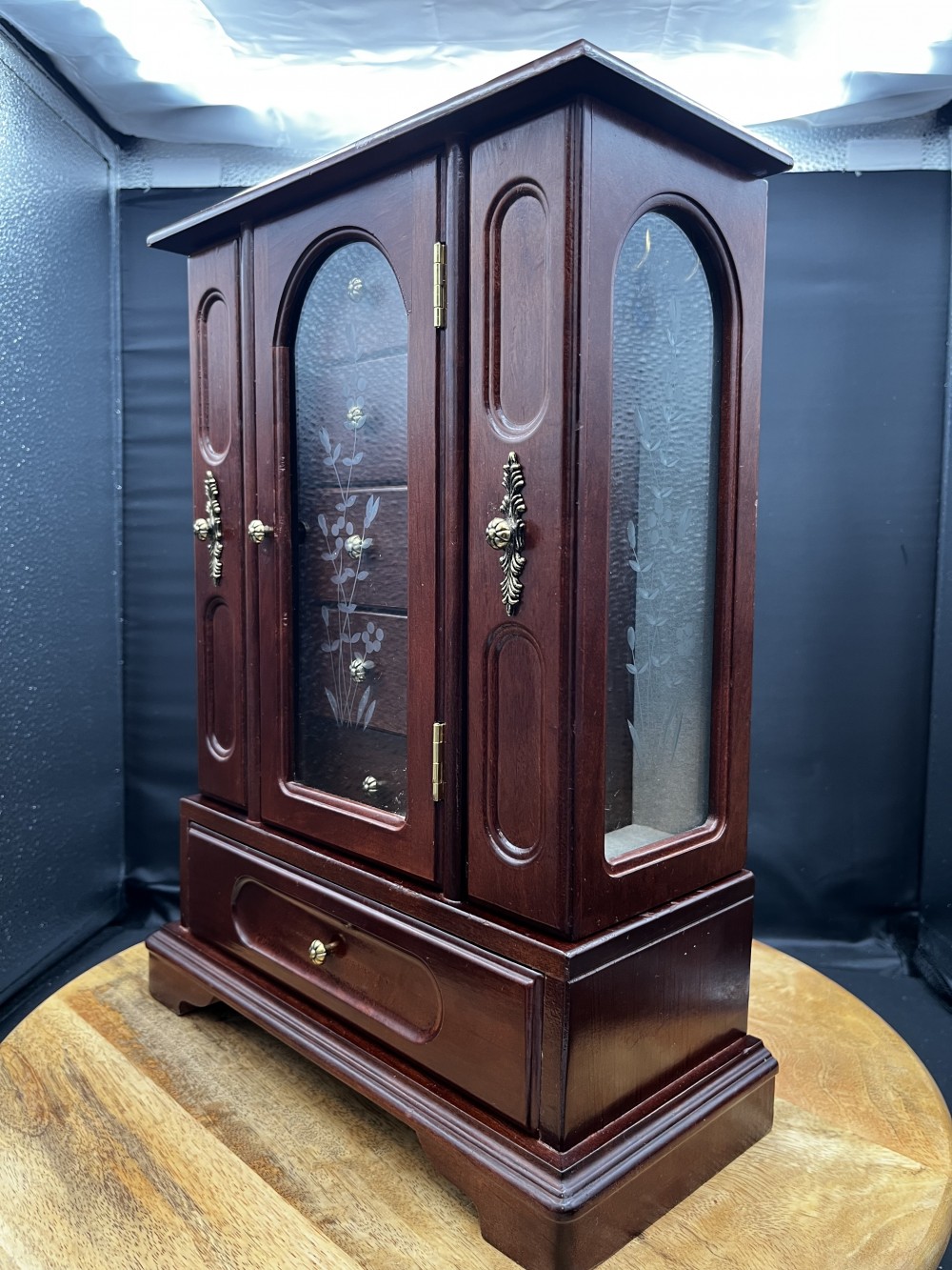 Vtg Double-sided Jewelry Armoire