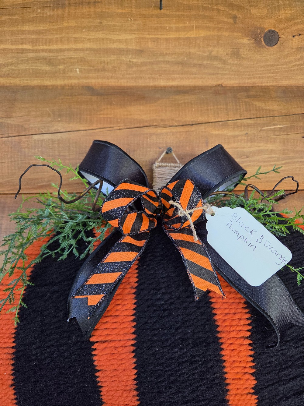 Black & Orange Pumpkin Wall Decor