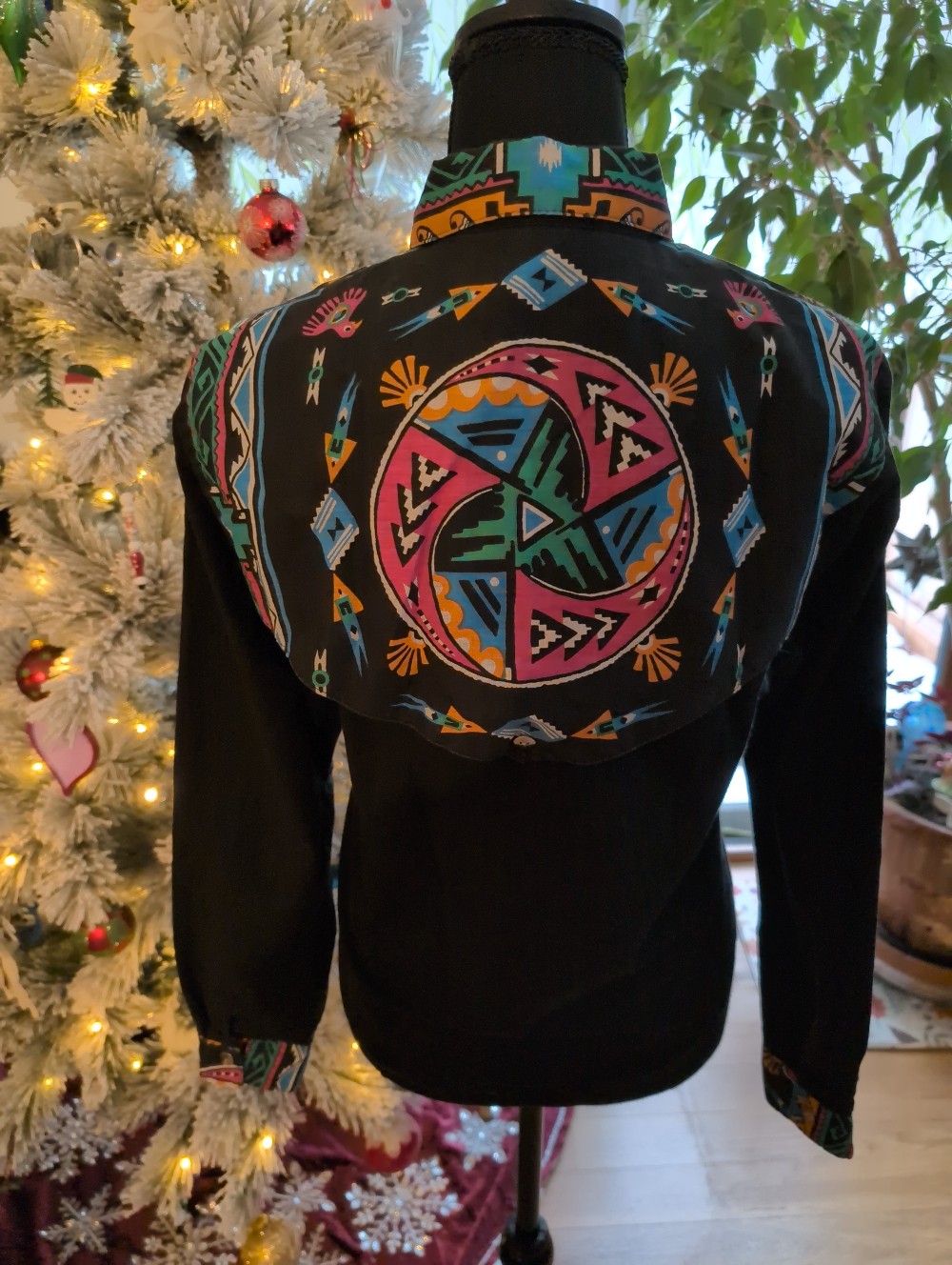 #1 Vintage Rodeo Thunder Bird Line Dancing Shirt small