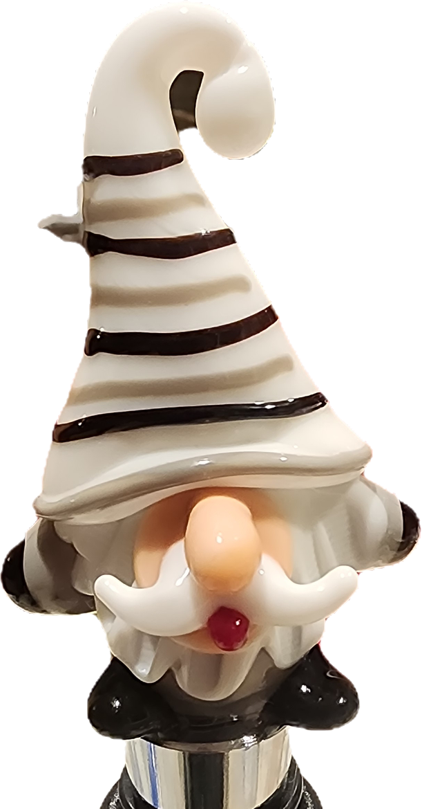 Little Gnome Glass Wine Bottle Stopper