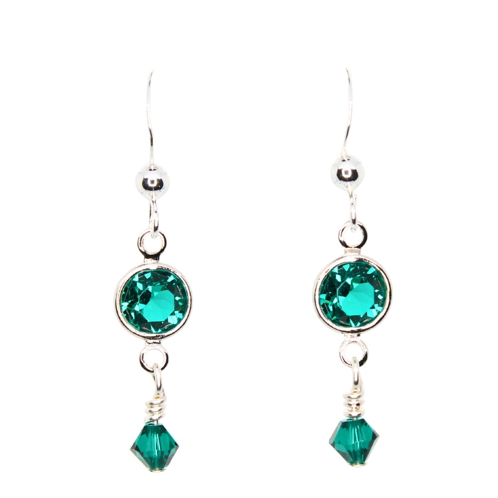Channel Dangle Swarovski Crystal Earrings