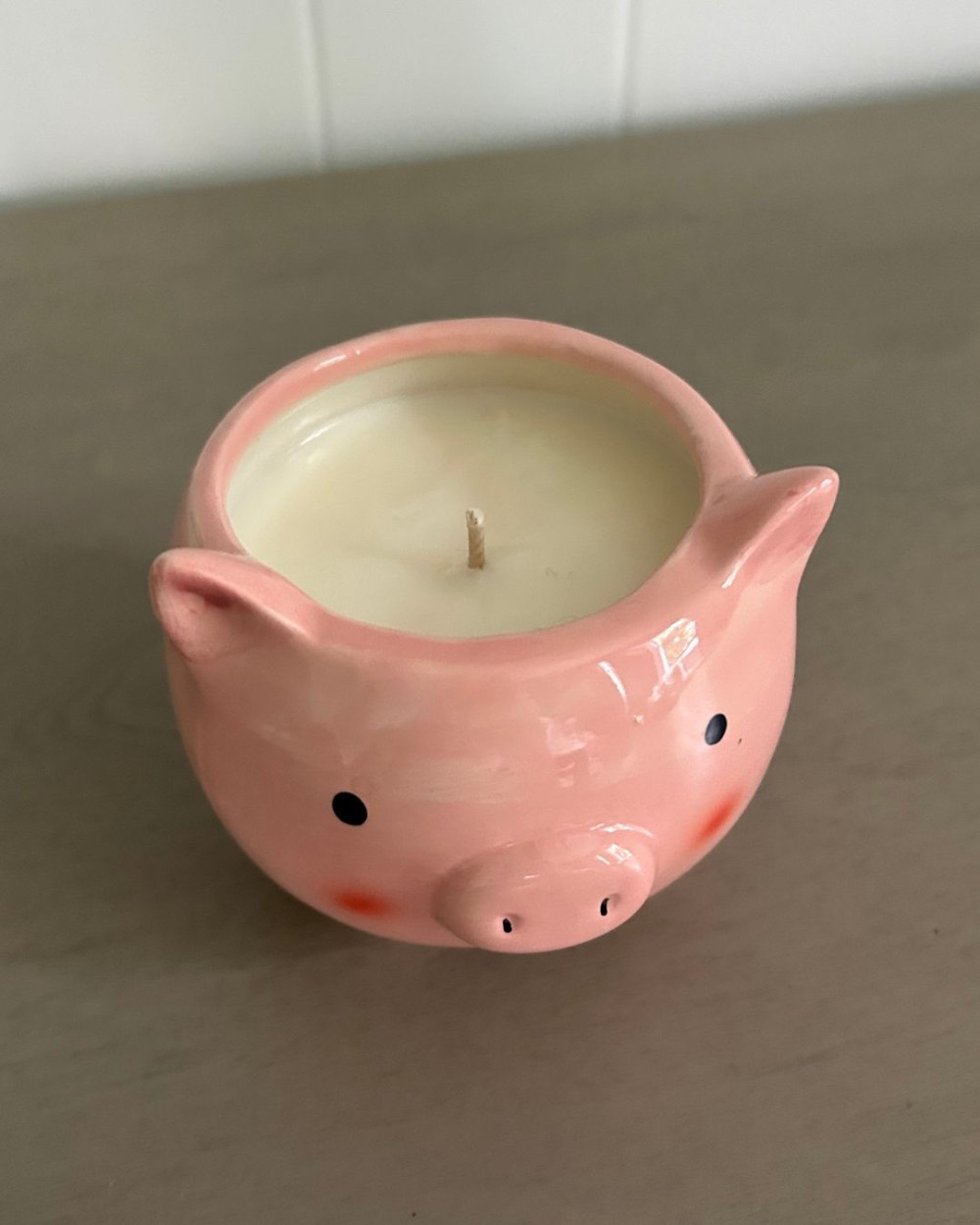 Vanilla Scented Pig Candle