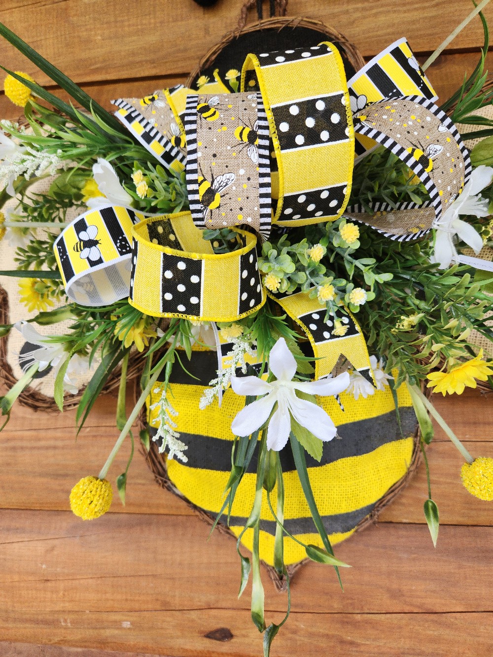 Bumblebee Grapevine Wreath #3