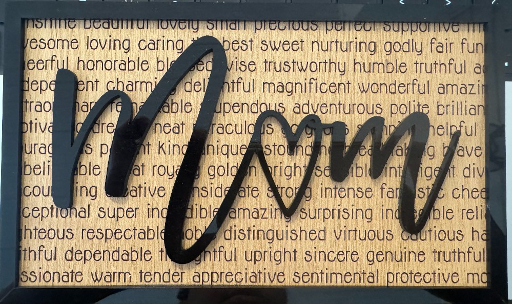 Words for Mom Gift Plaque with Stand