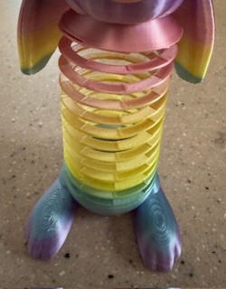 3D Easter Bunny Slinky (Rainbow)