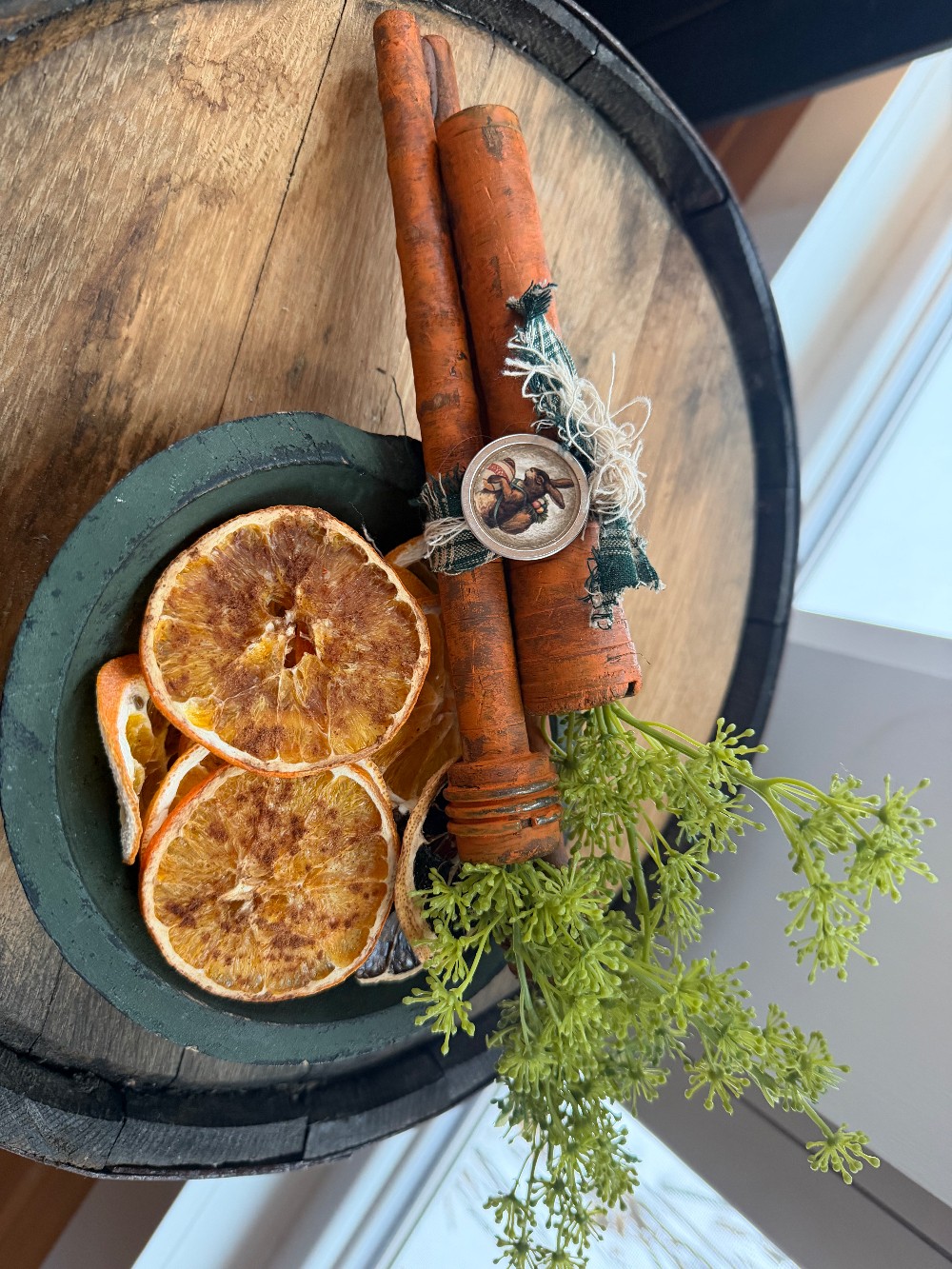 Antique spindle carrots