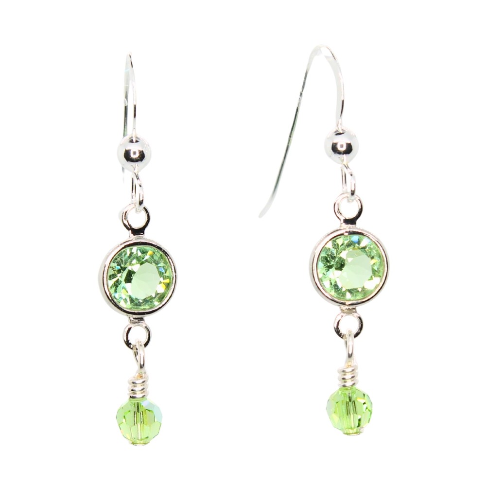 Channel Dangle Swarovski Crystal Earrings