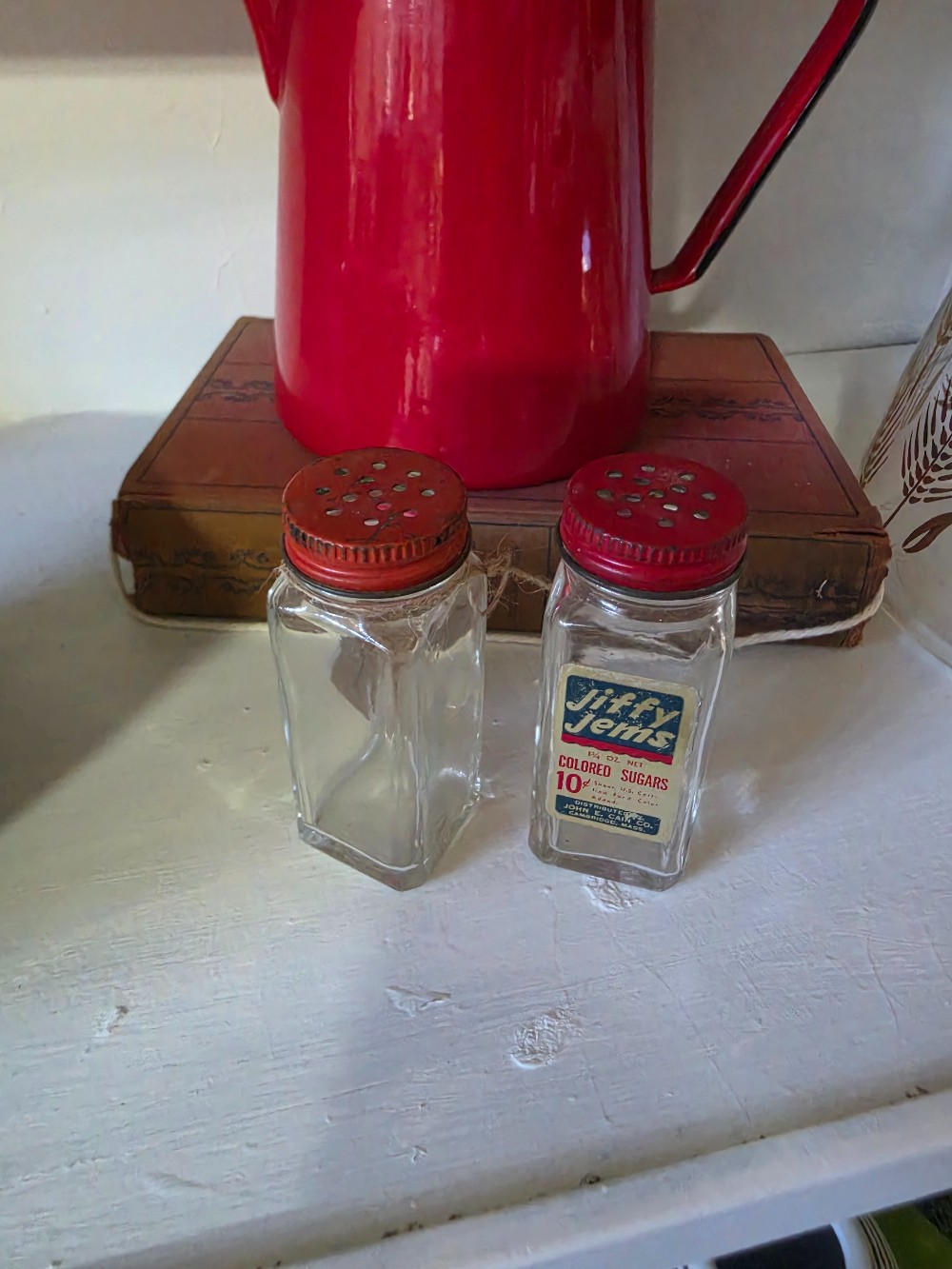 Vintage Clear Glass Shakes- Pair