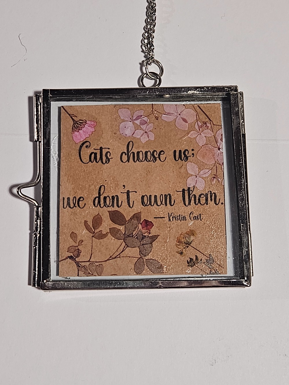 Glass Framed Floral Suncatcher - 3