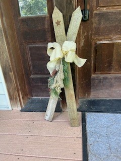 Wooden Winter Ski decor Holiday Room