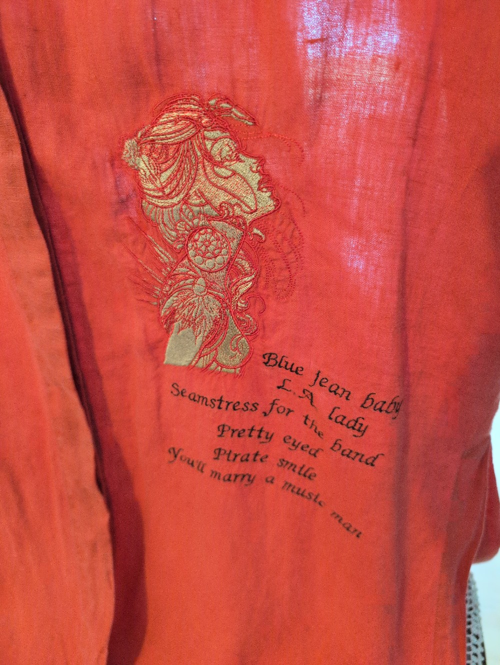 Embroidered Chakras Tiny Dancer Elton Song Linen Jacket