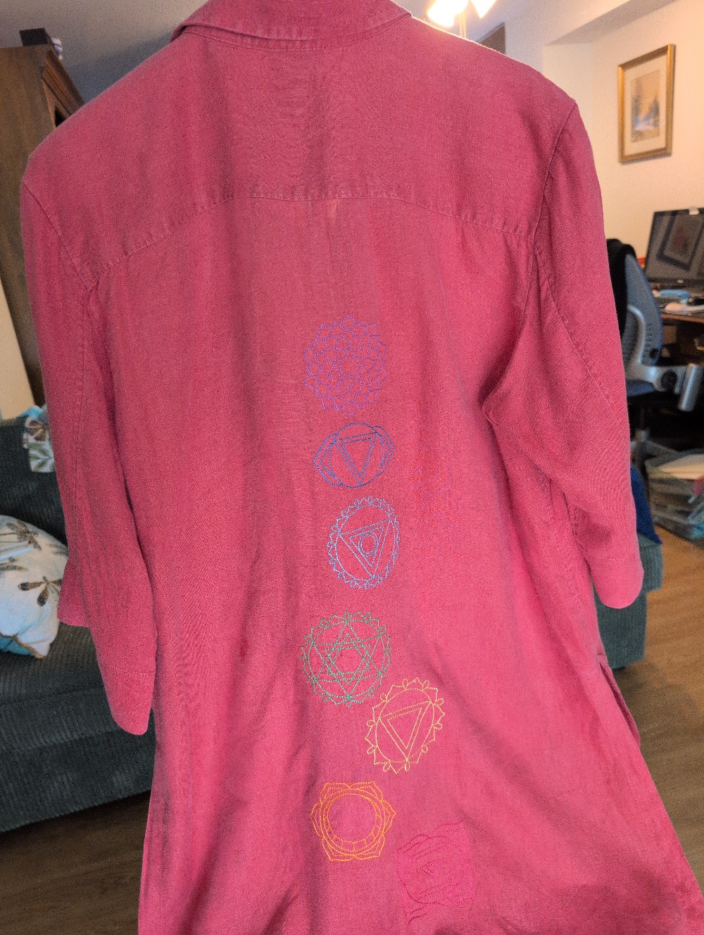 Embroidered Chakras Tiny Dancer Elton Song Linen Jacket