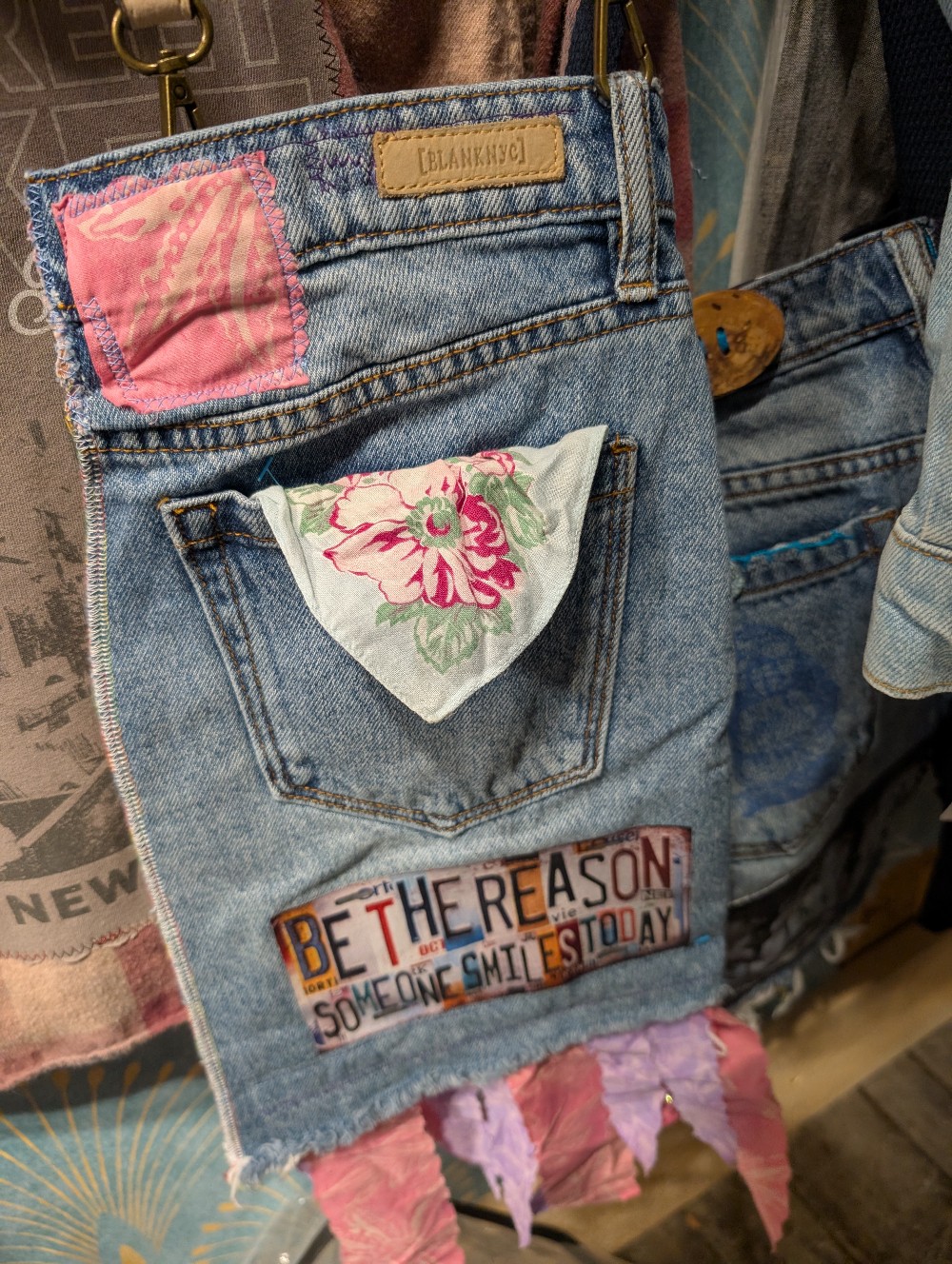 Island Girl Be the Reason Smiles Upcycled Jean Handbag