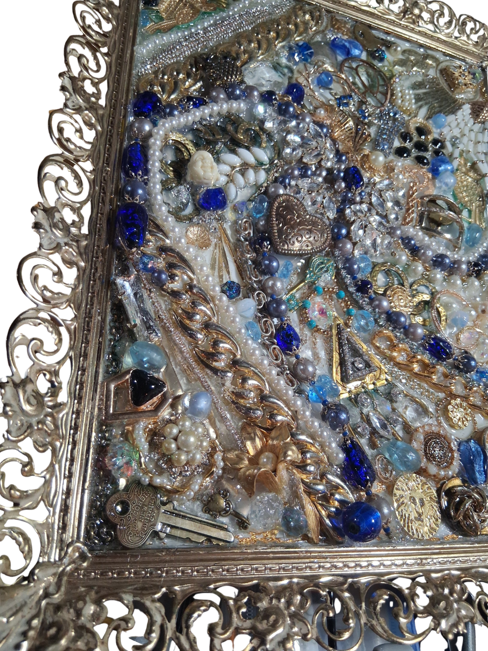 Large  Abstract Upcycled Jewelry Collage