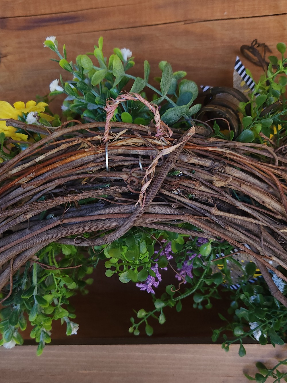 Bees at Work Grapevine Wreath