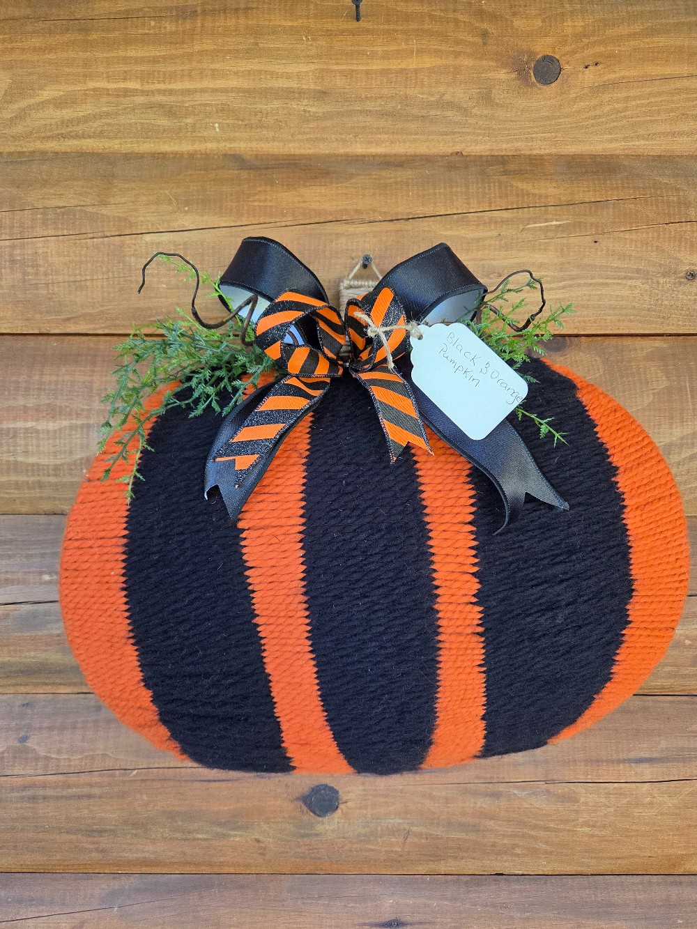 Black & Orange Pumpkin Wall Decor