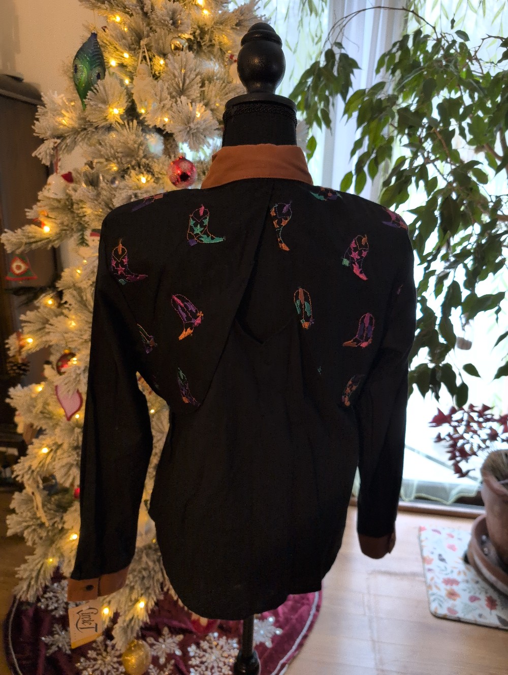 #2 Vintage Boots Circle T Rodeo Line Dancing Shirt medium