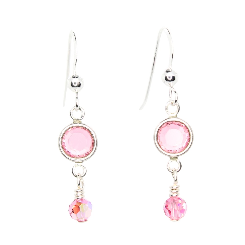 Channel Dangle Swarovski Crystal Earrings
