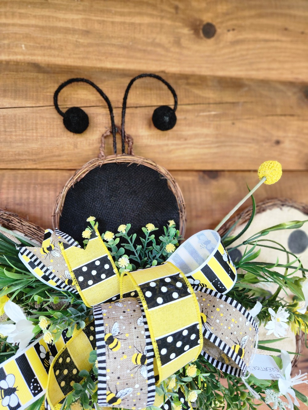 Bumblebee Grapevine Wreath #3