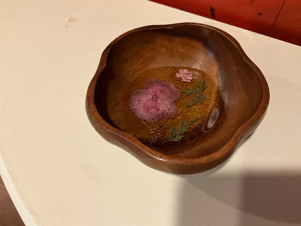 Small wood trinket bowl