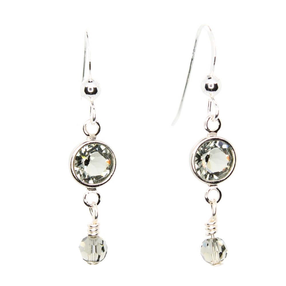 Channel Dangle Swarovski Crystal Earrings