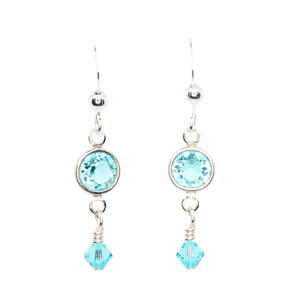 Channel Dangle Swarovski Crystal Earrings