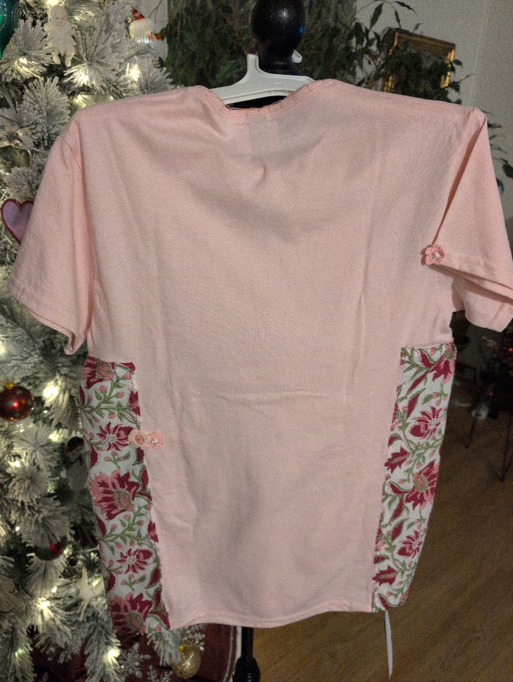 Pink Stay Wild Moon Child T-shirt with flower side inserts