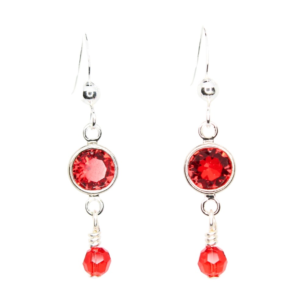 Channel Dangle Swarovski Crystal Earrings