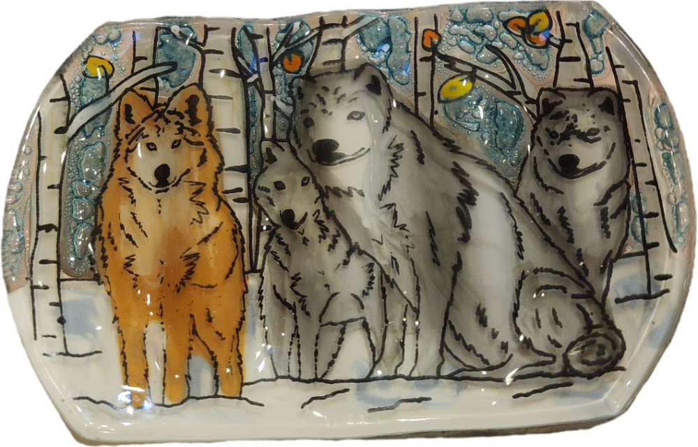 Fused Glass Trinket/Soap Dishes