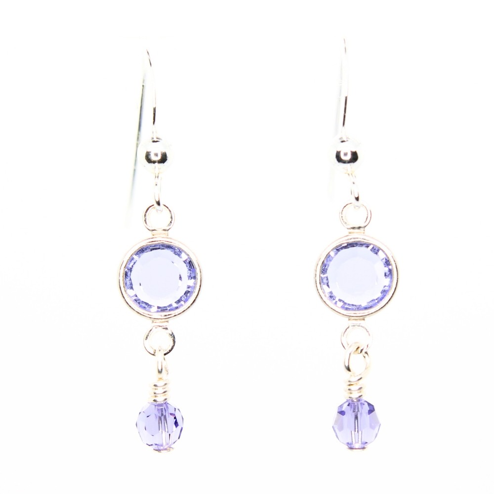 Channel Dangle Swarovski Crystal Earrings